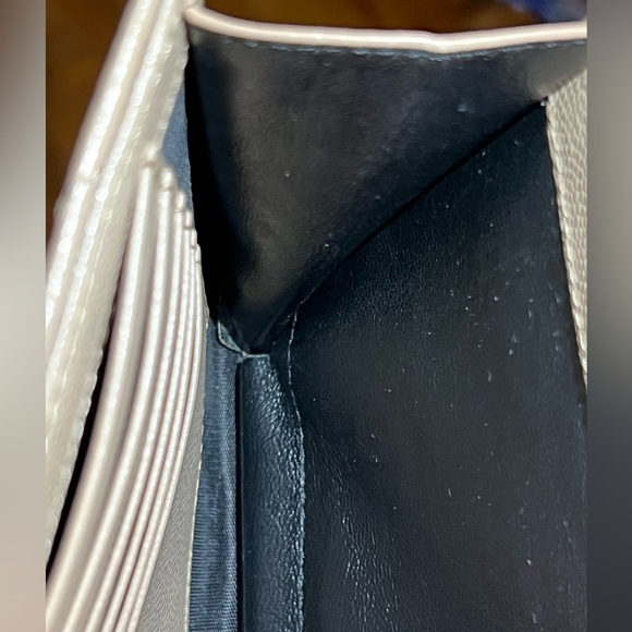 CLASSIC CASSANDRE CHAIN WALLET IN GRAIN DE POUDRE LEATHER DARK BEIGE - Picture 12 of 12